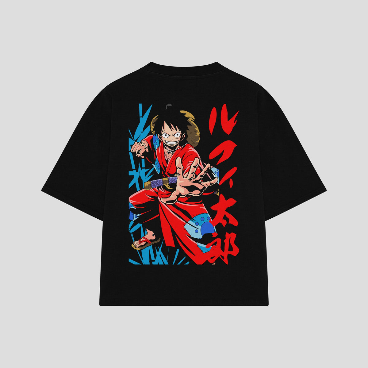 Playera streetwear premium de anime y gaming ExtraLife MX, corte oversized drop shoulder ligero y fresco en color Deep Black y Off-White, moda urbana mexicana de culto.