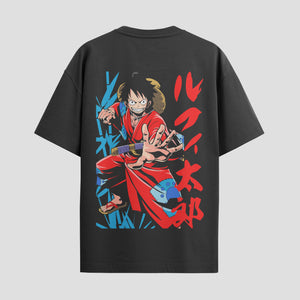 Playera urbana de anime y gaming ExtraLife MX, corte Standard Fit unisex ligero y transpirable en color Deep Black y Pure White, ropa de uso diario para gym y casual.