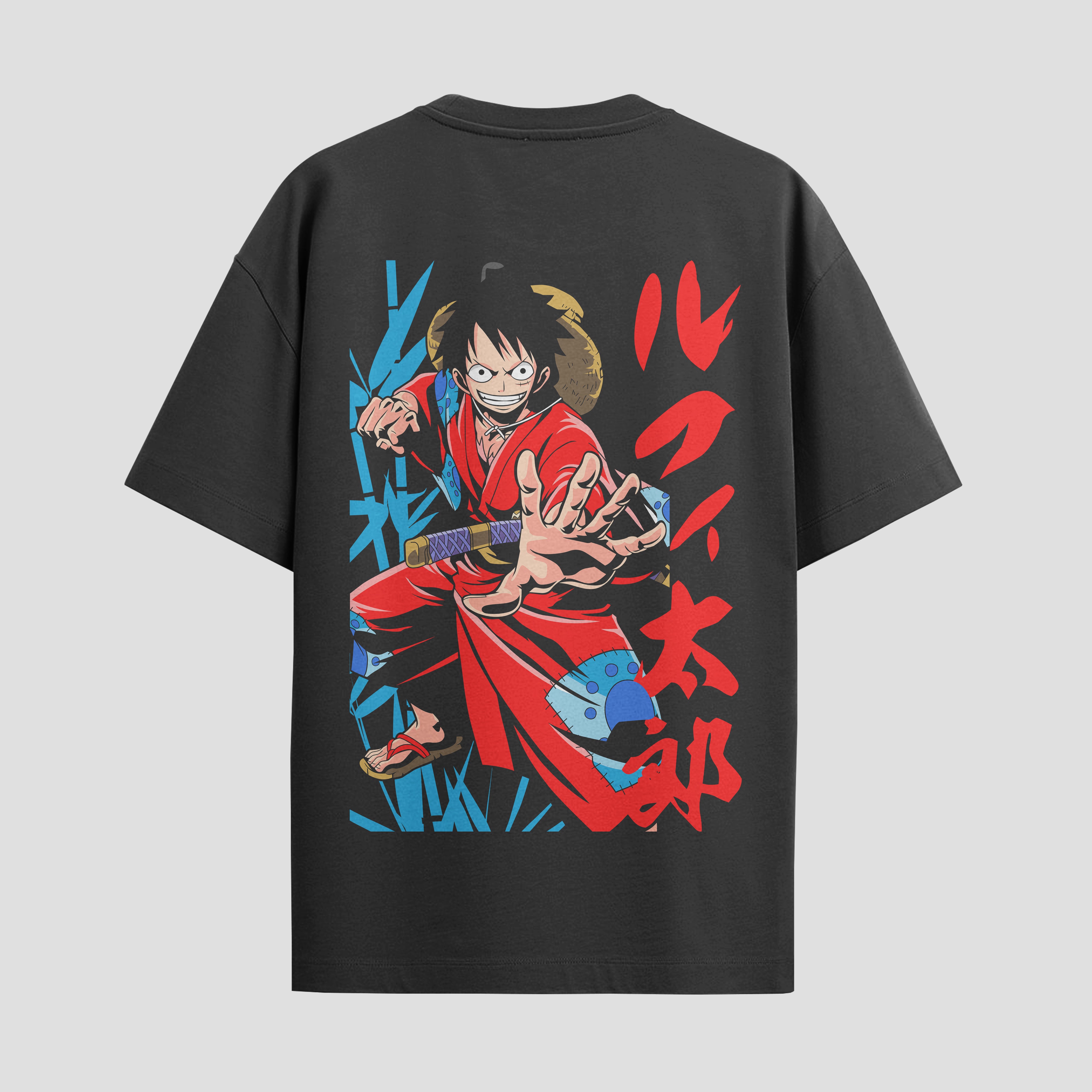 Playera urbana de anime y gaming ExtraLife MX, corte Standard Fit unisex ligero y transpirable en color Deep Black y Pure White, ropa de uso diario para gym y casual.