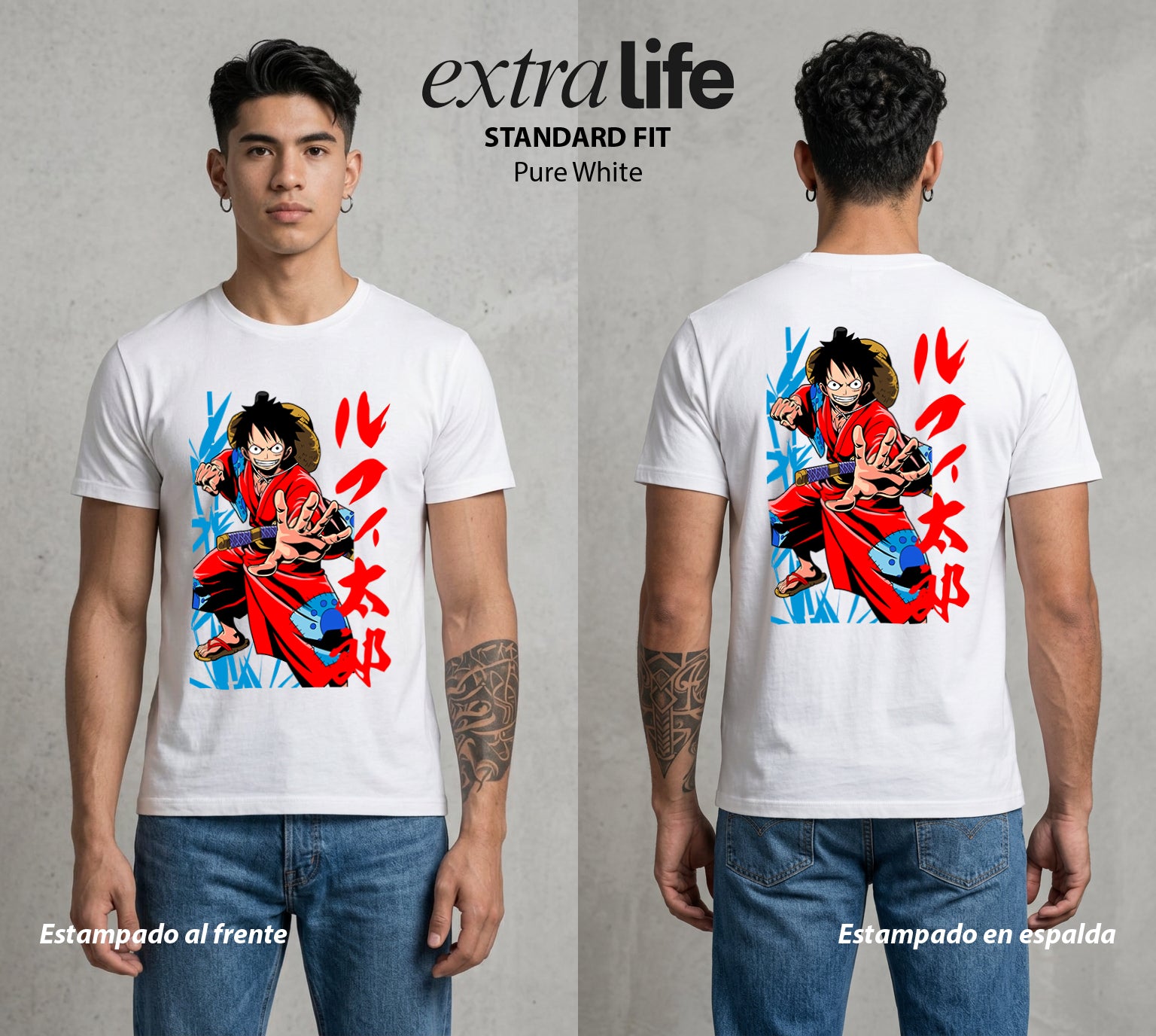 Mar de los Piratas | Capitan de Goma #03213 - Playera Standard Fit | Pure White - Foto en modelo