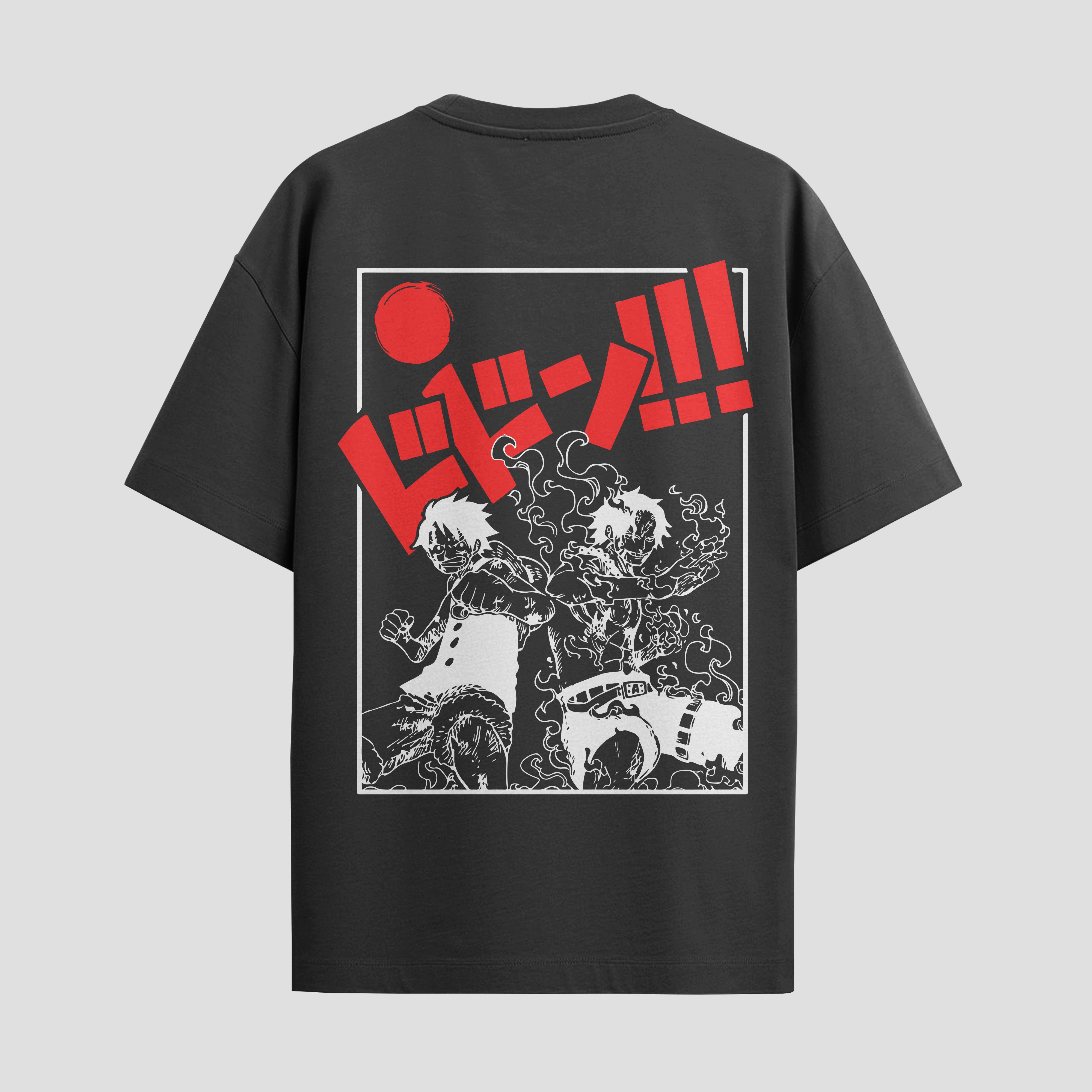Playera urbana de anime y gaming ExtraLife MX, corte Standard Fit unisex ligero y transpirable en color Deep Black y Pure White, ropa de uso diario para gym y casual.