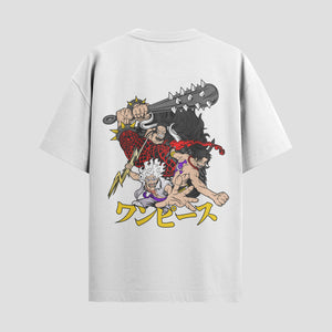 Playera urbana de anime y gaming ExtraLife MX, corte Standard Fit unisex ligero y transpirable en color Deep Black y Pure White, ropa de uso diario para gym y casual.