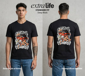 Mar de los Piratas | El Dragon del Mundo #03221 - Playera Standard Fit | Deep Black - Foto en modelo