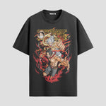 Playera urbana de anime y gaming ExtraLife MX, corte Standard Fit unisex ligero y transpirable en color Deep Black y Pure White, ropa de uso diario para gym y casual.
