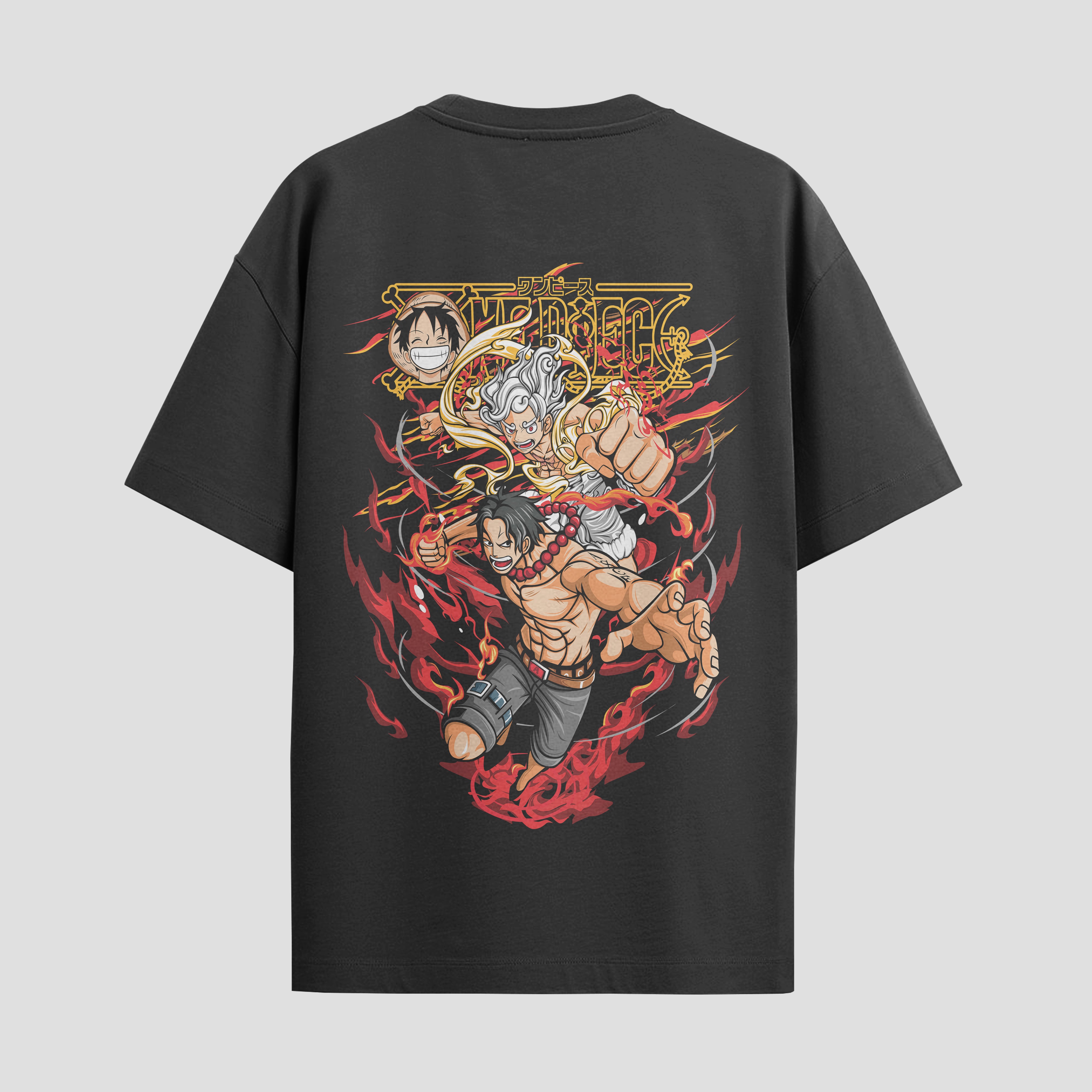 Playera urbana de anime y gaming ExtraLife MX, corte Standard Fit unisex ligero y transpirable en color Deep Black y Pure White, ropa de uso diario para gym y casual.