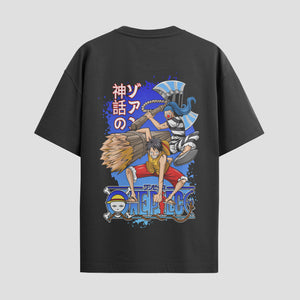 Playera urbana de anime y gaming ExtraLife MX, corte Standard Fit unisex ligero y transpirable en color Deep Black y Pure White, ropa de uso diario para gym y casual.