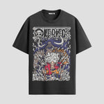 Playera urbana de anime y gaming ExtraLife MX, corte Standard Fit unisex ligero y transpirable en color Deep Black y Pure White, ropa de uso diario para gym y casual.