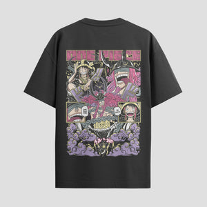Playera urbana de anime y gaming ExtraLife MX, corte Standard Fit unisex ligero y transpirable en color Deep Black y Pure White, ropa de uso diario para gym y casual.