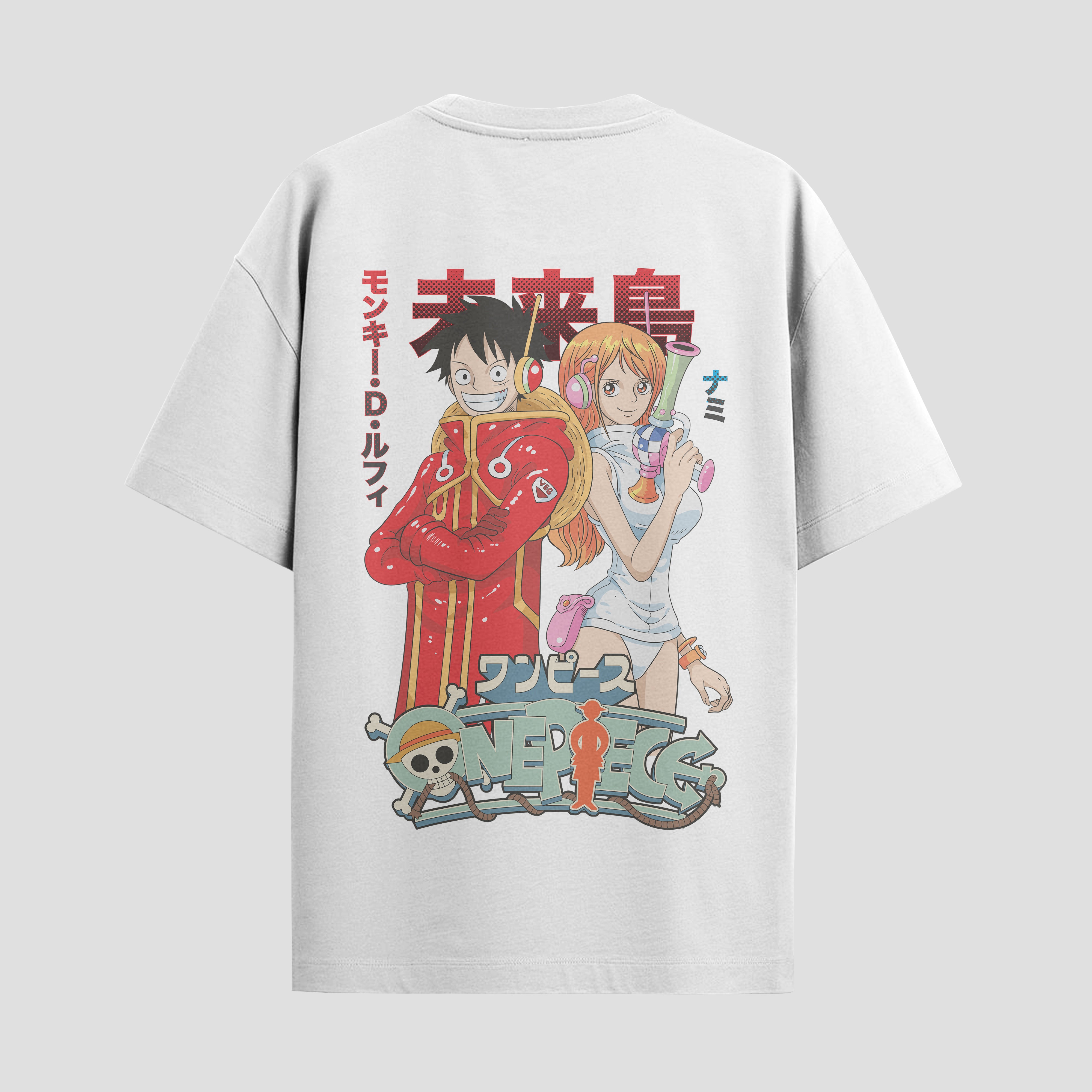 Playera urbana de anime y gaming ExtraLife MX, corte Standard Fit unisex ligero y transpirable en color Deep Black y Pure White, ropa de uso diario para gym y casual.