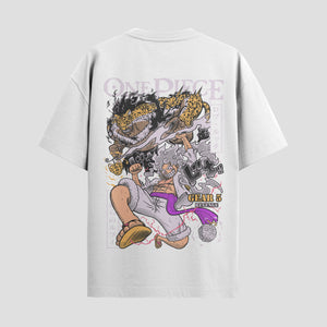 Playera urbana de anime y gaming ExtraLife MX, corte Standard Fit unisex ligero y transpirable en color Deep Black y Pure White, ropa de uso diario para gym y casual.
