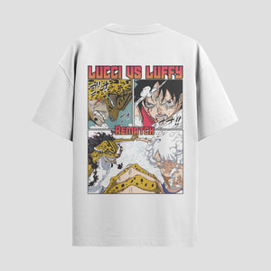 Playera urbana de anime y gaming ExtraLife MX, corte Standard Fit unisex ligero y transpirable en color Deep Black y Pure White, ropa de uso diario para gym y casual.