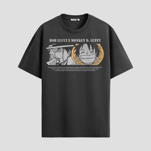 Playera urbana de anime y gaming ExtraLife MX, corte Standard Fit unisex ligero y transpirable en color Deep Black y Pure White, ropa de uso diario para gym y casual.