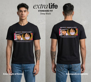 Mar de los Piratas | Hombre de Goma #03240 - Playera Classic Premium | Deep Black - Foto en modelo