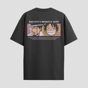 Playera urbana de anime y gaming ExtraLife MX, corte Standard Fit unisex ligero y transpirable en color Deep Black y Pure White, ropa de uso diario para gym y casual.