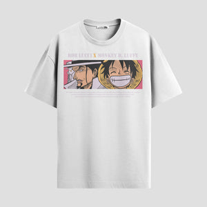Playera urbana de anime y gaming ExtraLife MX, corte Standard Fit unisex ligero y transpirable en color Deep Black y Pure White, ropa de uso diario para gym y casual.