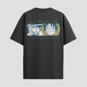 Playera urbana de anime y gaming ExtraLife MX, corte Standard Fit unisex ligero y transpirable en color Deep Black y Pure White, ropa de uso diario para gym y casual.