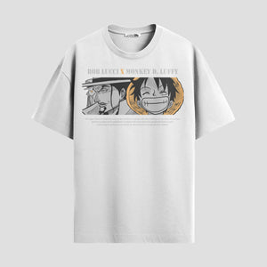 Playera urbana de anime y gaming ExtraLife MX, corte Standard Fit unisex ligero y transpirable en color Deep Black y Pure White, ropa de uso diario para gym y casual.
