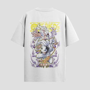 Playera urbana de anime y gaming ExtraLife MX, corte Standard Fit unisex ligero y transpirable en color Deep Black y Pure White, ropa de uso diario para gym y casual.