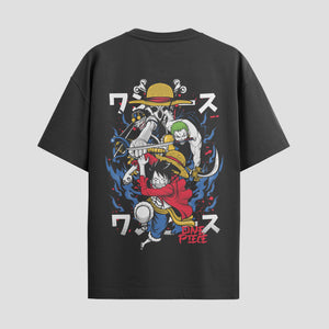 Playera urbana de anime y gaming ExtraLife MX, corte Standard Fit unisex ligero y transpirable en color Deep Black y Pure White, ropa de uso diario para gym y casual.