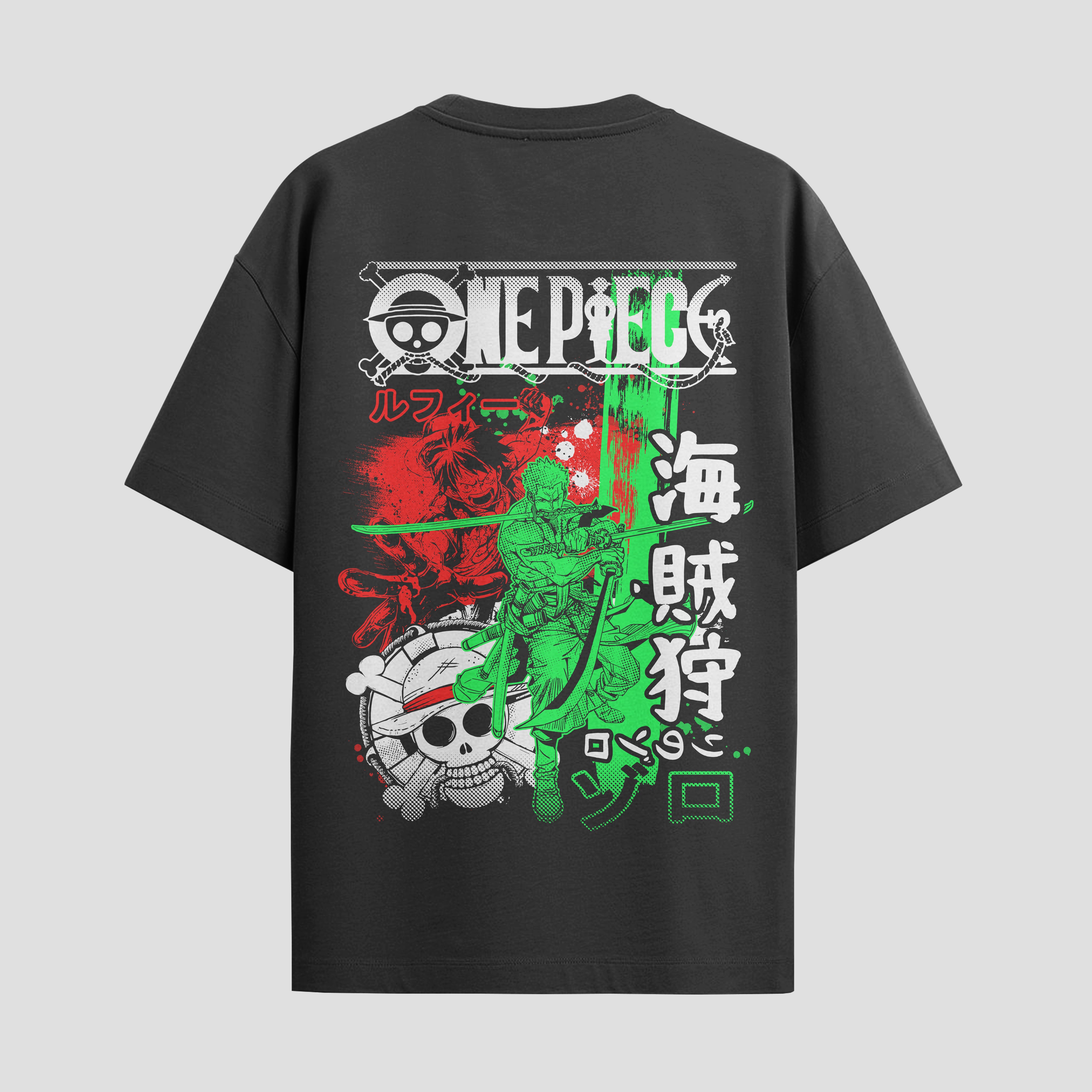 Playera urbana de anime y gaming ExtraLife MX, corte Standard Fit unisex ligero y transpirable en color Deep Black y Pure White, ropa de uso diario para gym y casual.