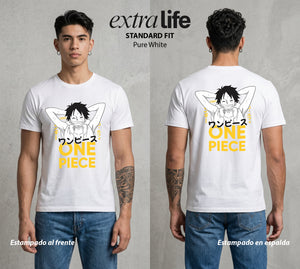 Mar de los Piratas | Capitan de Goma #03250 - Playera Standard Fit | Pure White - Foto en modelo