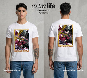 Mar de los Piratas | La Espada del Mundo #03253 - Playera Classic Premium | Pure White - Foto en modelo