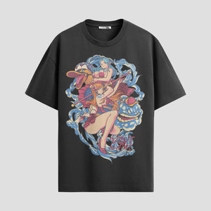 Playera urbana de anime y gaming ExtraLife MX, corte Standard Fit unisex ligero y transpirable en color Deep Black y Pure White, ropa de uso diario para gym y casual.