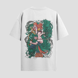 Playera urbana de anime y gaming ExtraLife MX, corte Standard Fit unisex ligero y transpirable en color Deep Black y Pure White, ropa de uso diario para gym y casual.