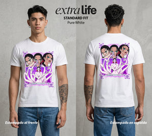 Mar de los Piratas | Flores del Pasado #03279 - Playera Standard Fit | Pure White - Foto en modelo