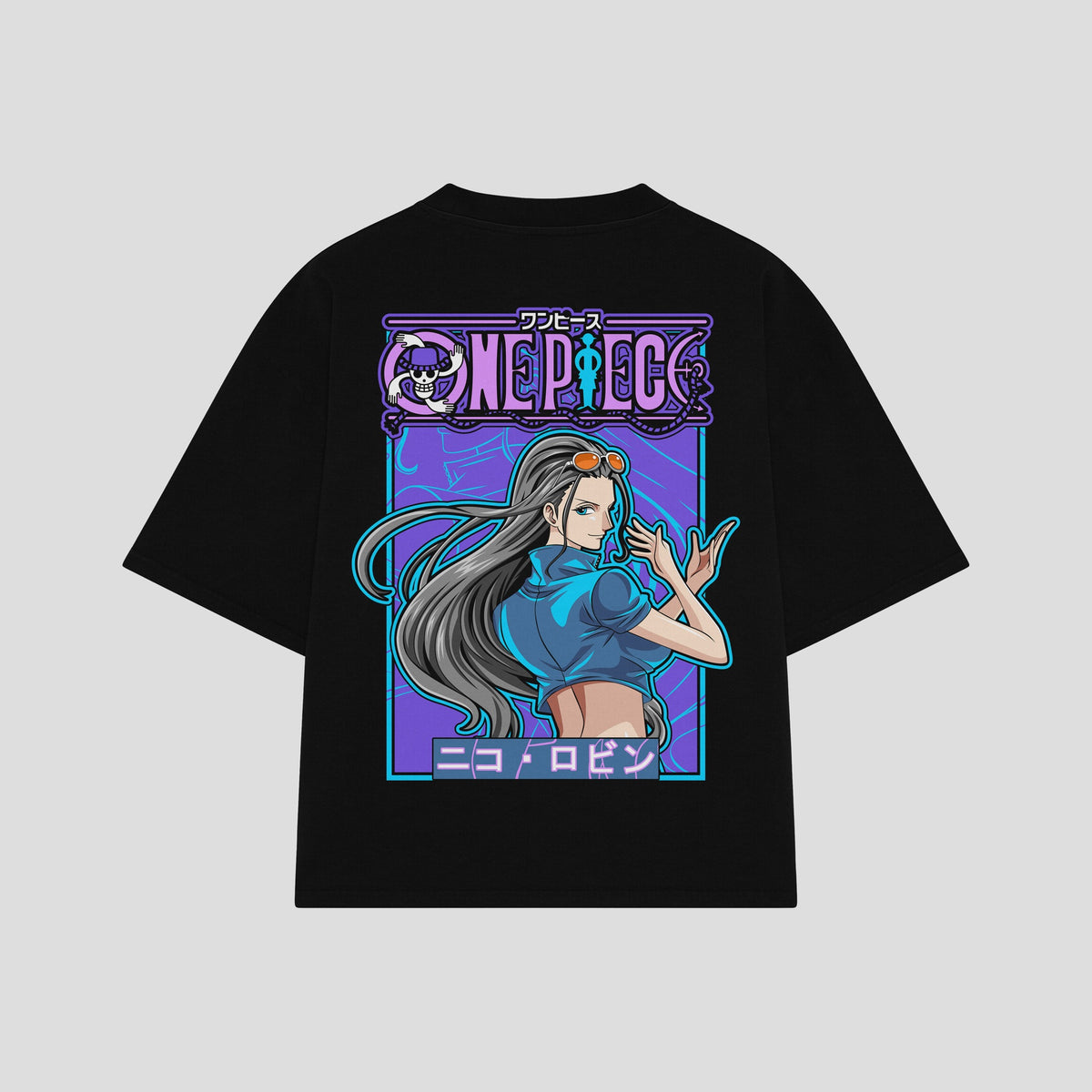 Playera streetwear premium de anime y gaming ExtraLife MX, corte oversized drop shoulder ligero y fresco en color Deep Black y Off-White, moda urbana mexicana de culto.
