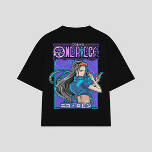Playera streetwear premium de anime y gaming ExtraLife MX, corte oversized drop shoulder ligero y fresco en color Deep Black y Off-White, moda urbana mexicana de culto.