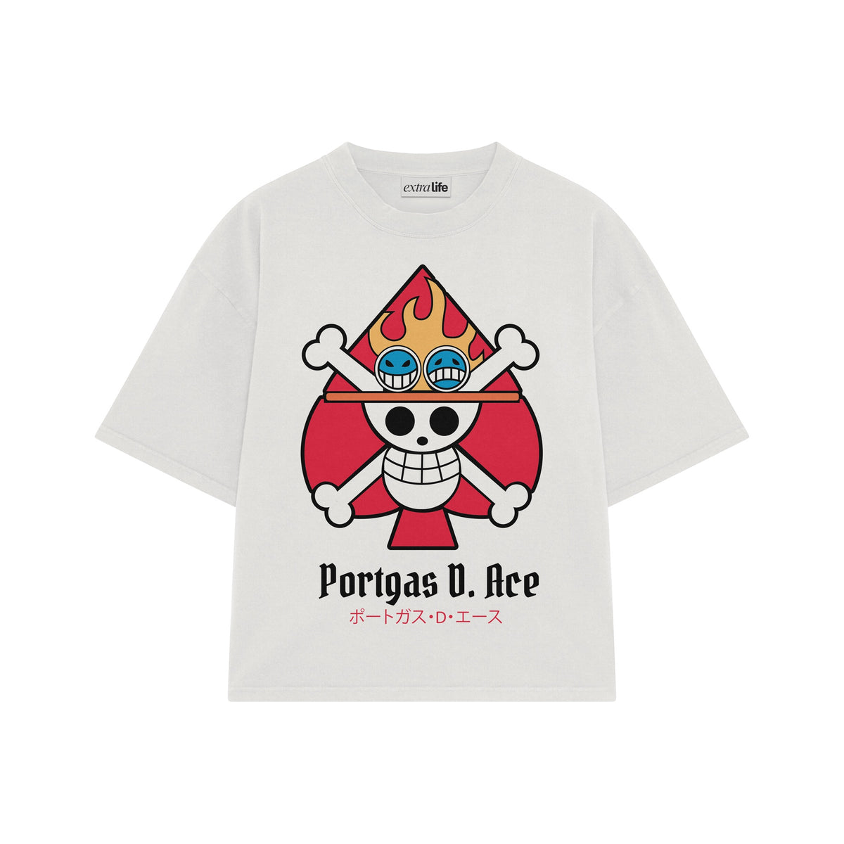 Playera streetwear premium de anime y gaming ExtraLife MX, corte oversized drop shoulder ligero y fresco en color Deep Black y Off-White, moda urbana mexicana de culto.