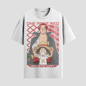 Playera urbana de anime y gaming ExtraLife MX, corte Standard Fit unisex ligero y transpirable en color Deep Black y Pure White, ropa de uso diario para gym y casual.