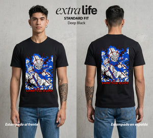 Mar de los Piratas | El Samurai de la Leyenda #03320 - Playera Standard Fit | Deep Black - Foto en modelo