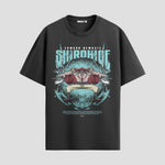 Playera urbana de anime y gaming ExtraLife MX, corte Standard Fit unisex ligero y transpirable en color Deep Black y Pure White, ropa de uso diario para gym y casual.