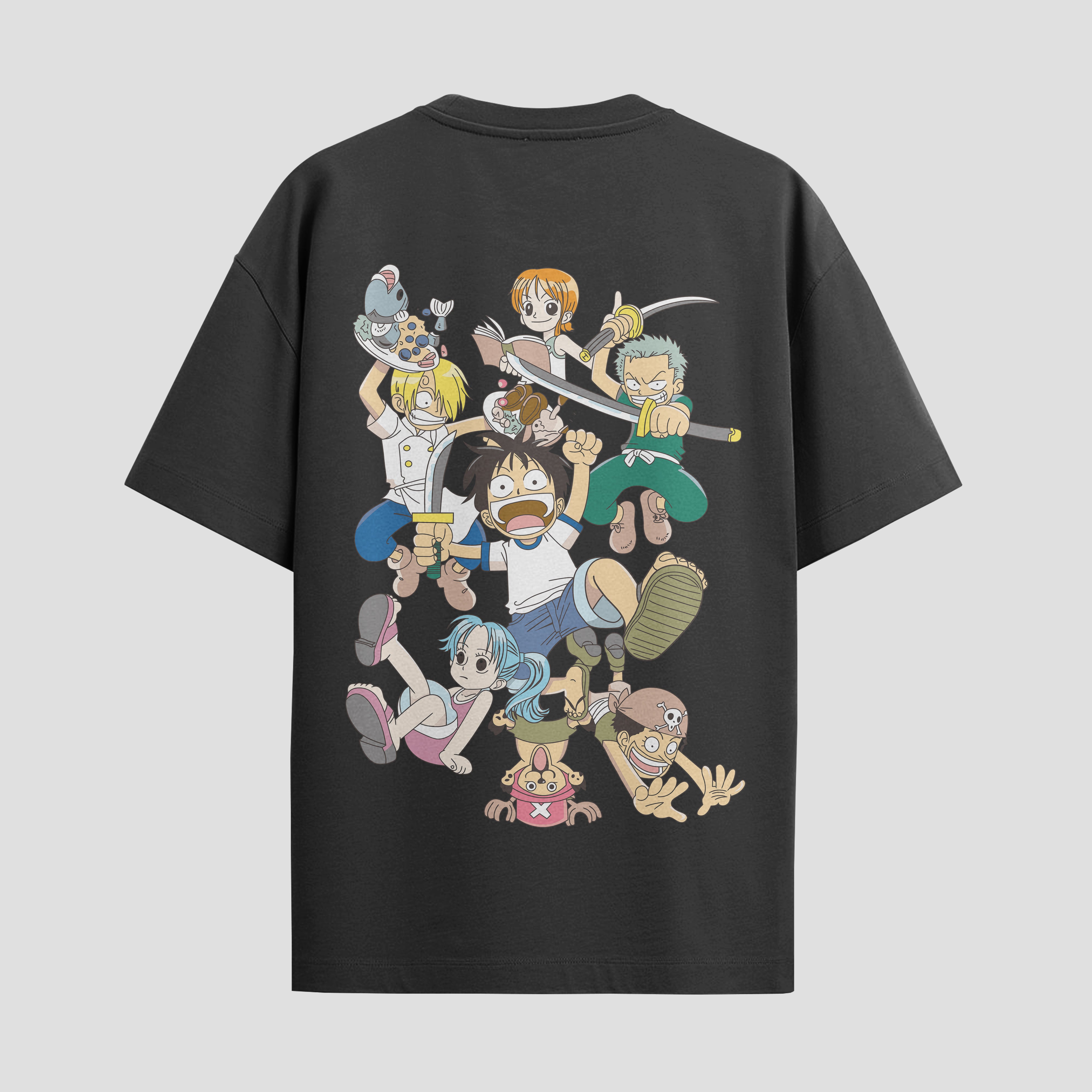 Playera urbana de anime y gaming ExtraLife MX, corte Standard Fit unisex ligero y transpirable en color Deep Black y Pure White, ropa de uso diario para gym y casual.