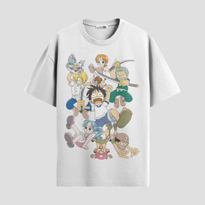 Playera urbana de anime y gaming ExtraLife MX, corte Standard Fit unisex ligero y transpirable en color Deep Black y Pure White, ropa de uso diario para gym y casual.