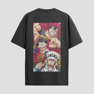 Playera urbana de anime y gaming ExtraLife MX, corte Standard Fit unisex ligero y transpirable en color Deep Black y Pure White, ropa de uso diario para gym y casual.