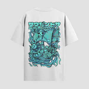 Playera urbana de anime y gaming ExtraLife MX, corte Standard Fit unisex ligero y transpirable en color Deep Black y Pure White, ropa de uso diario para gym y casual.