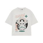 Playera streetwear premium de anime y gaming ExtraLife MX, corte oversized drop shoulder ligero y fresco en color Deep Black y Off-White, moda urbana mexicana de culto.