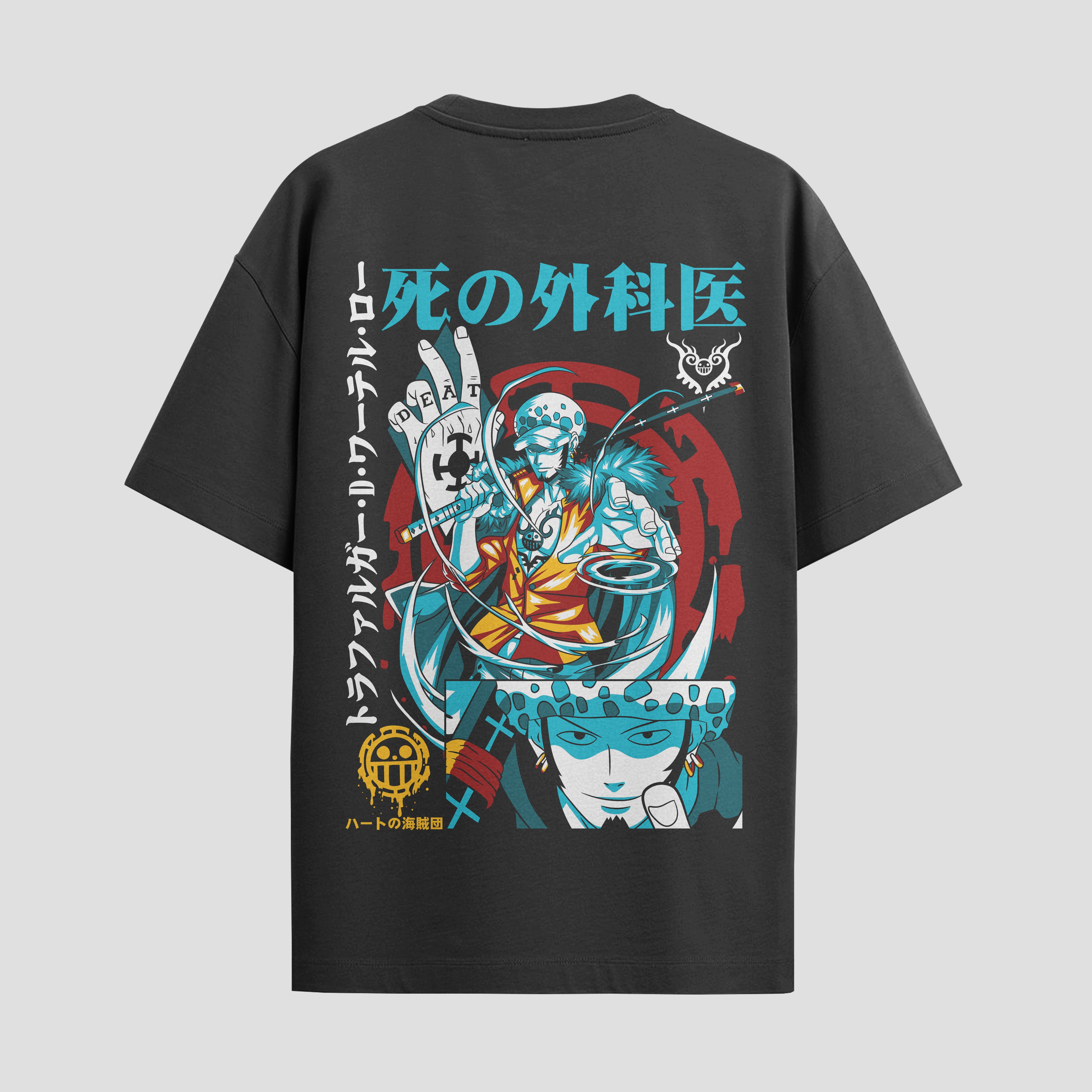 Playera urbana de anime y gaming ExtraLife MX, corte Standard Fit unisex ligero y transpirable en color Deep Black y Pure White, ropa de uso diario para gym y casual.