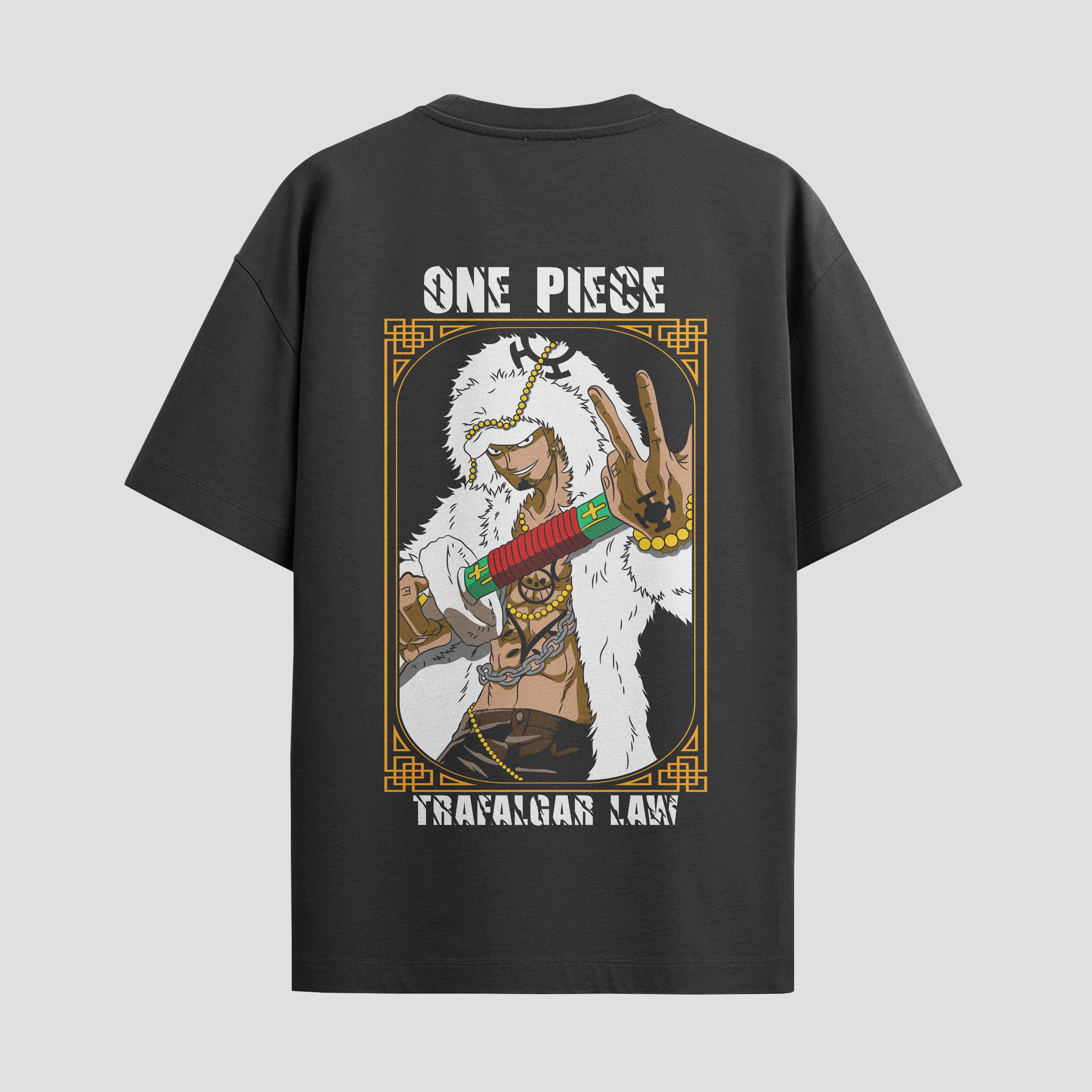 Playera urbana de anime y gaming ExtraLife MX, corte Standard Fit unisex ligero y transpirable en color Deep Black y Pure White, ropa de uso diario para gym y casual.