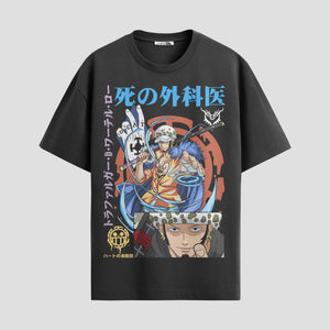 Playera urbana de anime y gaming ExtraLife MX, corte Standard Fit unisex ligero y transpirable en color Deep Black y Pure White, ropa de uso diario para gym y casual.
