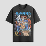 Playera urbana de anime y gaming ExtraLife MX, corte Standard Fit unisex ligero y transpirable en color Deep Black y Pure White, ropa de uso diario para gym y casual.