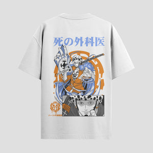 Playera urbana de anime y gaming ExtraLife MX, corte Standard Fit unisex ligero y transpirable en color Deep Black y Pure White, ropa de uso diario para gym y casual.