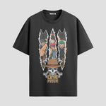 Playera urbana de anime y gaming ExtraLife MX, corte Standard Fit unisex ligero y transpirable en color Deep Black y Pure White, ropa de uso diario para gym y casual.