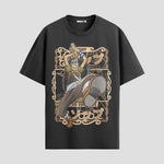 Playera urbana de anime y gaming ExtraLife MX, corte Standard Fit unisex ligero y transpirable en color Deep Black y Pure White, ropa de uso diario para gym y casual.