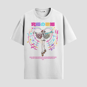 Playera urbana de anime y gaming ExtraLife MX, corte Standard Fit unisex ligero y transpirable en color Deep Black y Pure White, ropa de uso diario para gym y casual.