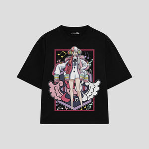 Playera streetwear premium de anime y gaming ExtraLife MX, corte oversized drop shoulder ligero y fresco en color Deep Black y Off-White, moda urbana mexicana de culto.