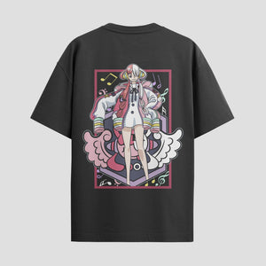 Playera urbana de anime y gaming ExtraLife MX, corte Standard Fit unisex ligero y transpirable en color Deep Black y Pure White, ropa de uso diario para gym y casual.